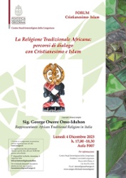 La Religione Tradizionale Africana: percorsi di dialogo con Cristianesimo e Islam
